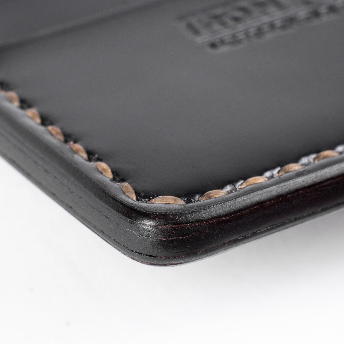 IHG-089-BLK - Shell Cordovan Card Holder - Black