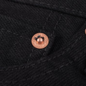 IH-888S-142BB - 14oz Selvedge Denim Medium/High Rise Tapered Jeans - Black/Black