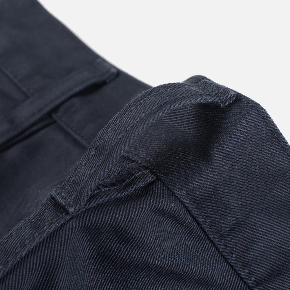 IH-721-NAV - 9oz Mercerised Selvedge Cotton Slim Tapered Chino - Navy
