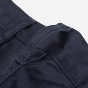 IH-721-NAV - 9oz Mercerised Selvedge Cotton Slim Tapered Chino - Navy
