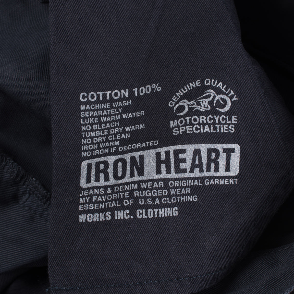 IH-721-NAV - 9oz Mercerised Selvedge Cotton Slim Tapered Chino - Navy