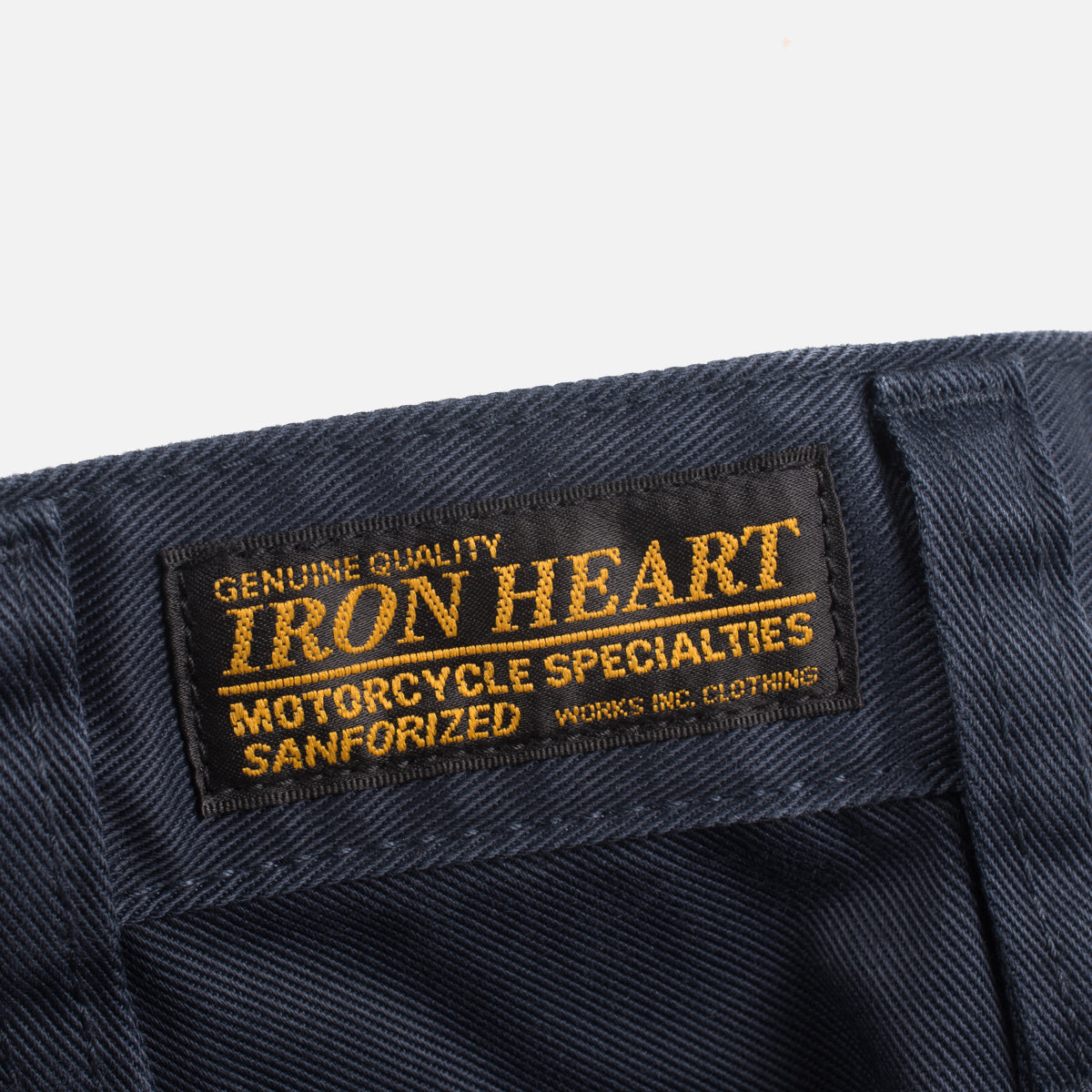 IH-721-NAV - 9oz Mercerised Selvedge Cotton Slim Tapered Chino - Navy