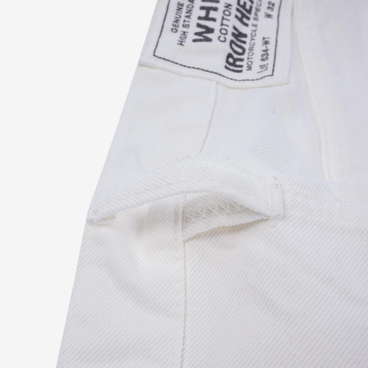 IH-634-WT - 13.5oz Cotton Twill Straight Cut Jeans - White