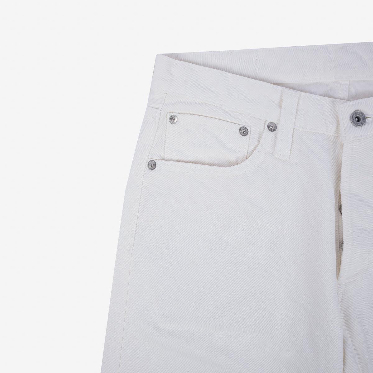 IH-634-WT - 13.5oz Cotton Twill Straight Cut Jeans - White