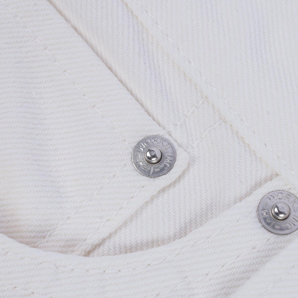 IH-634-WT - 13.5oz Cotton Twill Straight Cut Jeans - White