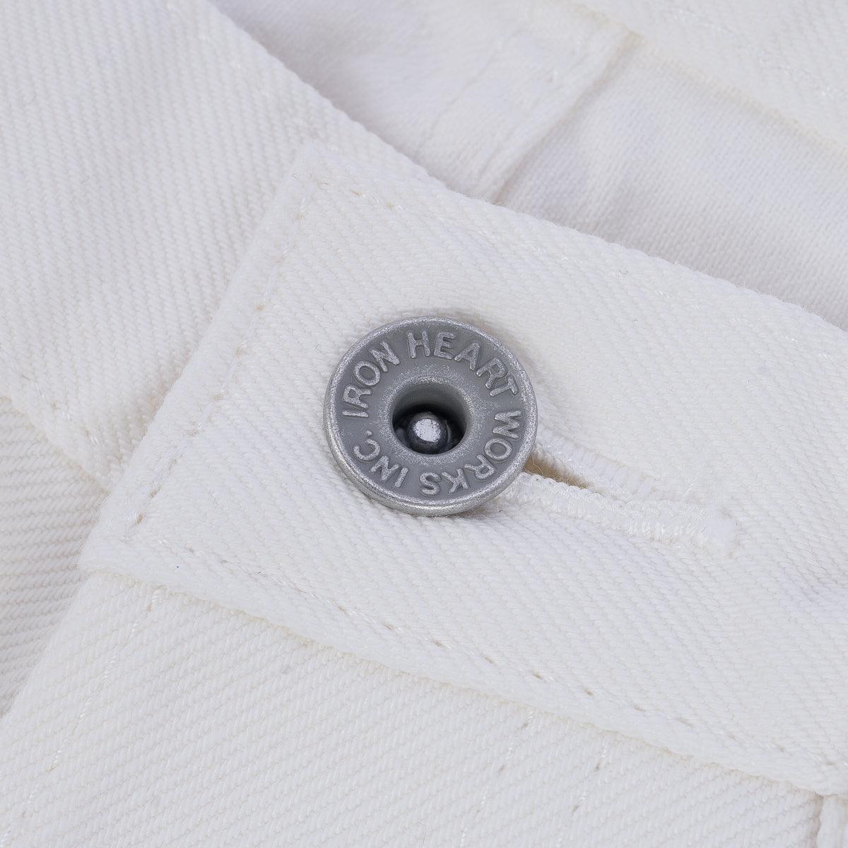 IH-634-WT - 13.5oz Cotton Twill Straight Cut Jeans - White