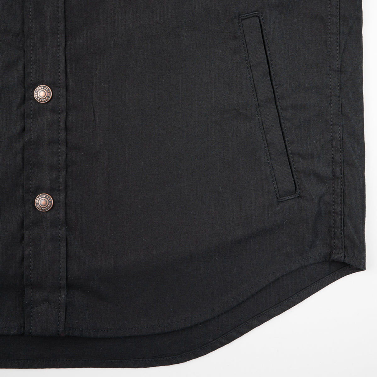 IHSH-425-BLK - 8oz Military Whipcord CPO Shirt - Black