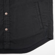 IHSH-425-BLK - 8oz Military Whipcord CPO Shirt - Black