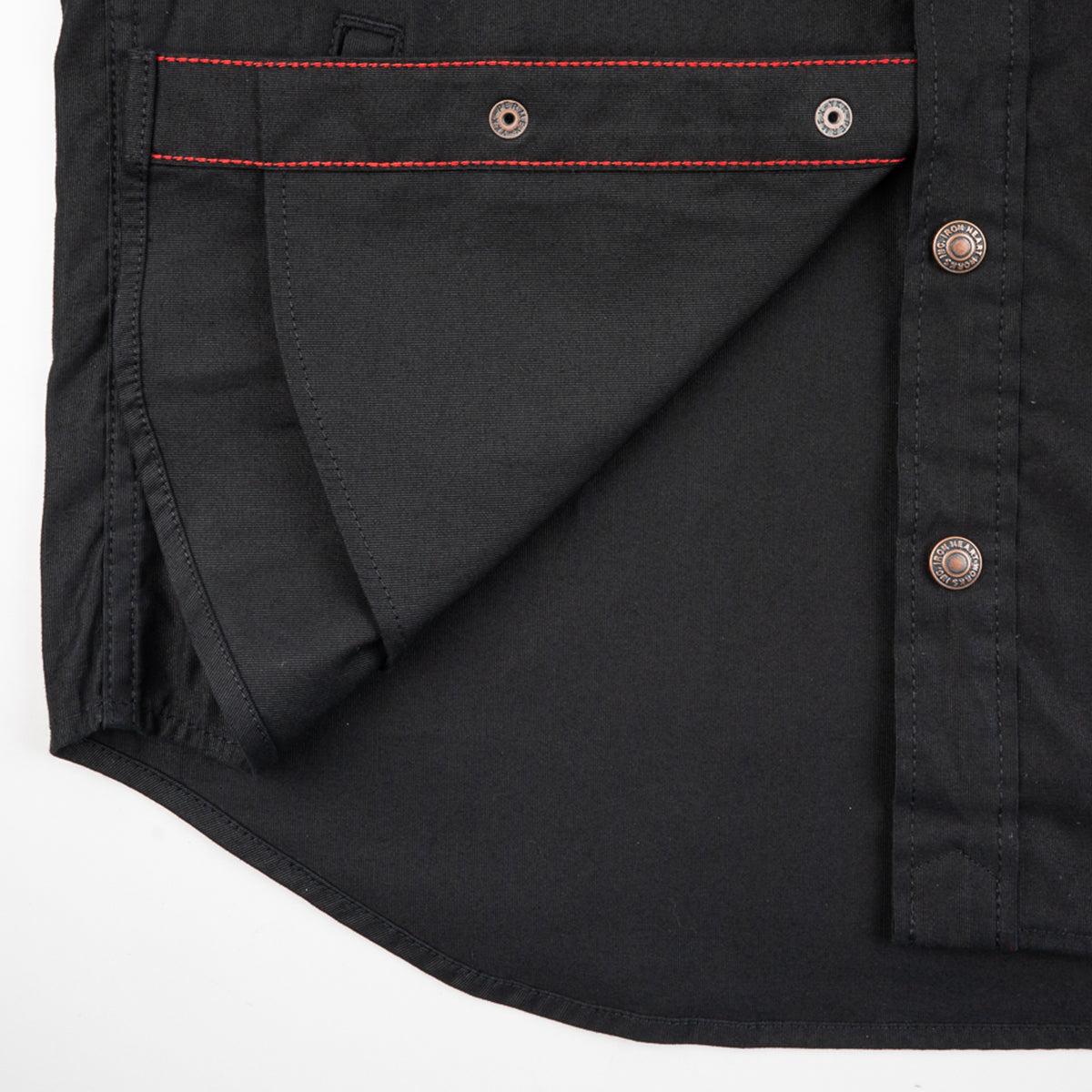IHSH-425-BLK - 8oz Military Whipcord CPO Shirt - Black
