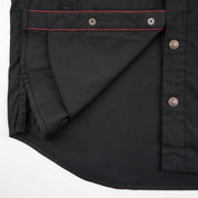 IHSH-425-BLK - 8oz Military Whipcord CPO Shirt - Black