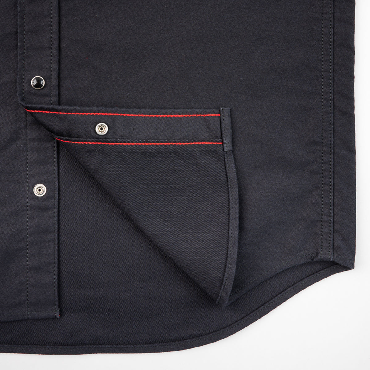 IHSH-426-BLK - 12oz Military Moleskin Western Shirt - Black