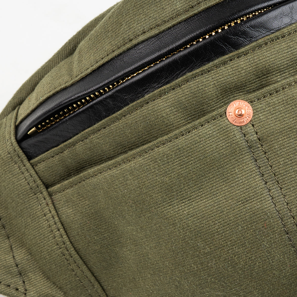 IHE-53-ODG - Whipcord Waist Bag - Olive Drab Green