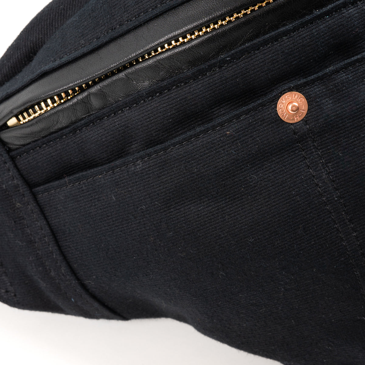 IHE-53-BLK - Whipcord Waist Bag - Black