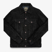 IHJ-155-BLK - Horsehide Suede Modified Type III Jacket - Black
