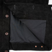 IHJ-155-BLK - Horsehide Suede Modified Type III Jacket - Black