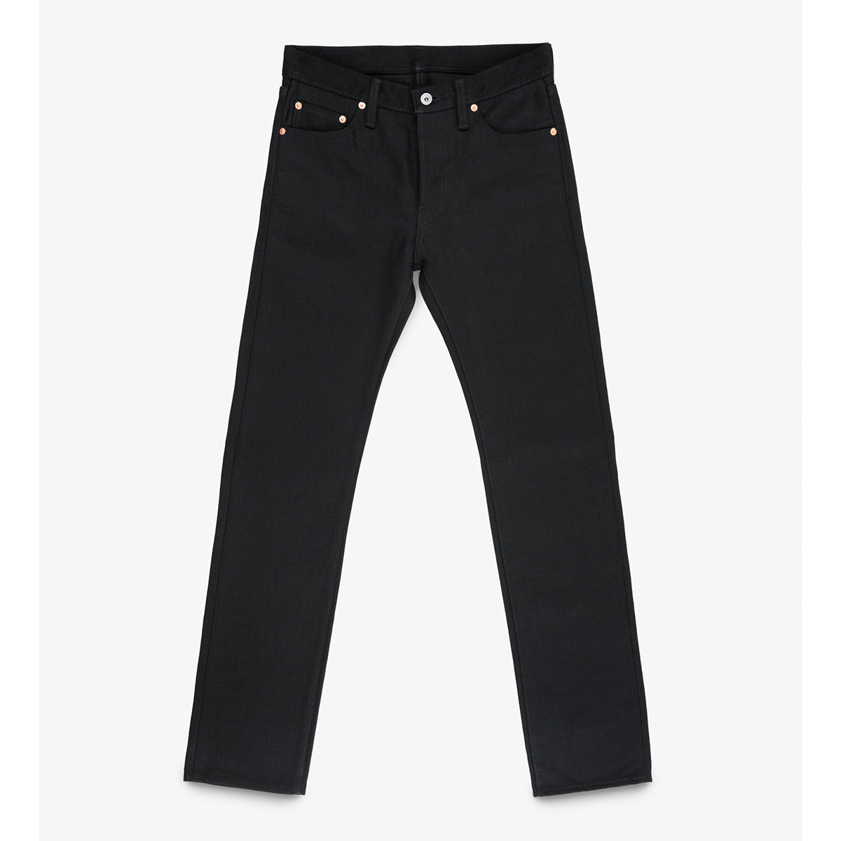 IH-666S-SB - 21oz Selvedge Denim Slim Straight Cut - Superblack Non-Fade