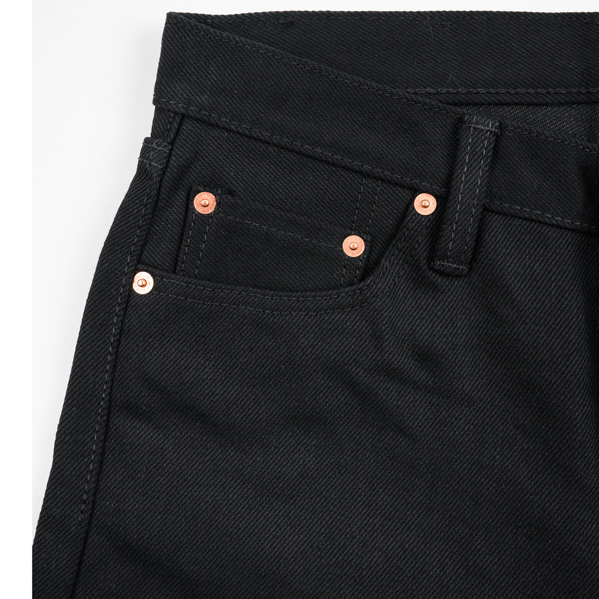 IH-666S-SB - 21oz Selvedge Denim Slim Straight Cut - Superblack Non-Fade