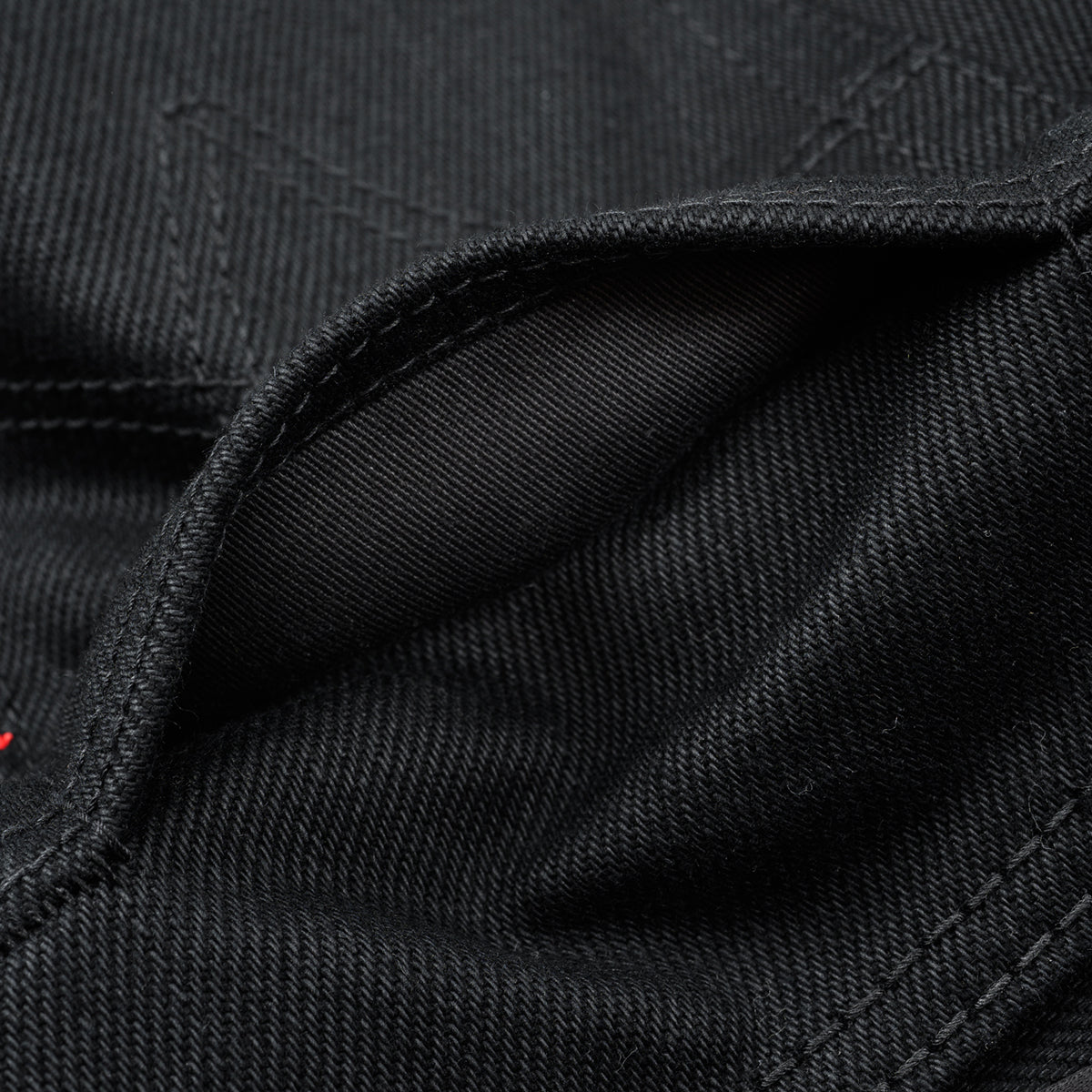 IH-666S-SB - 21oz Selvedge Denim Slim Straight Cut - Superblack Non-Fade
