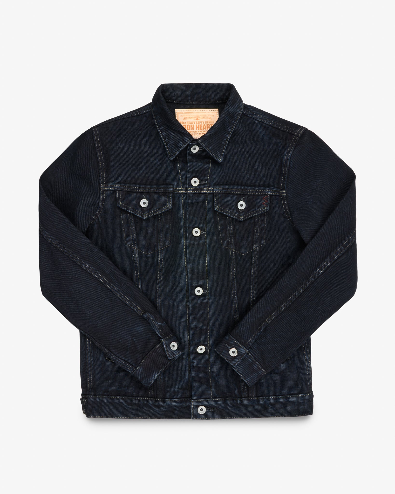 IH-526LOD - 19oz Lefthand Twill Type III Denim Jacket - Black Overdyed