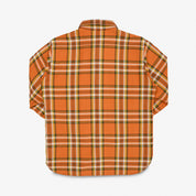 IHSH-442-ORA - 9oz Selvedge Flannel Work Shirt - Orange Check