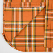 IHSH-442-ORA - 9oz Selvedge Flannel Work Shirt - Orange Check