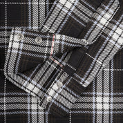 IHSH-439-BLK - 9oz Selvedge Flannel Western Shirt - Black Check