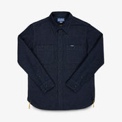 IHSH-443-IND - 7oz Cotton Linen Chambray Work Shirt - Indigo