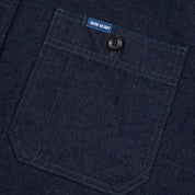 IHSH-443-IND - 7oz Cotton Linen Chambray Work Shirt - Indigo