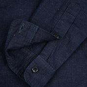 IHSH-443-IND - 7oz Cotton Linen Chambray Work Shirt - Indigo