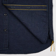 IHSH-443-IND - 7oz Cotton Linen Chambray Work Shirt - Indigo