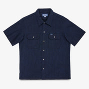 IHSH-445-IND - 10oz Dobby Cloth Short Sleeve Mechanic Shirt - Indigo