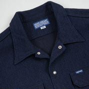 IHSH-445-IND - 10oz Dobby Cloth Short Sleeve Mechanic Shirt - Indigo