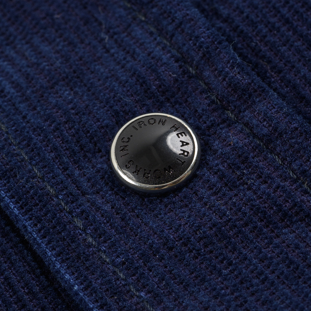 IHSH-438-IND - 7.5oz Selvedge Corduroy Western Shirt - Indigo