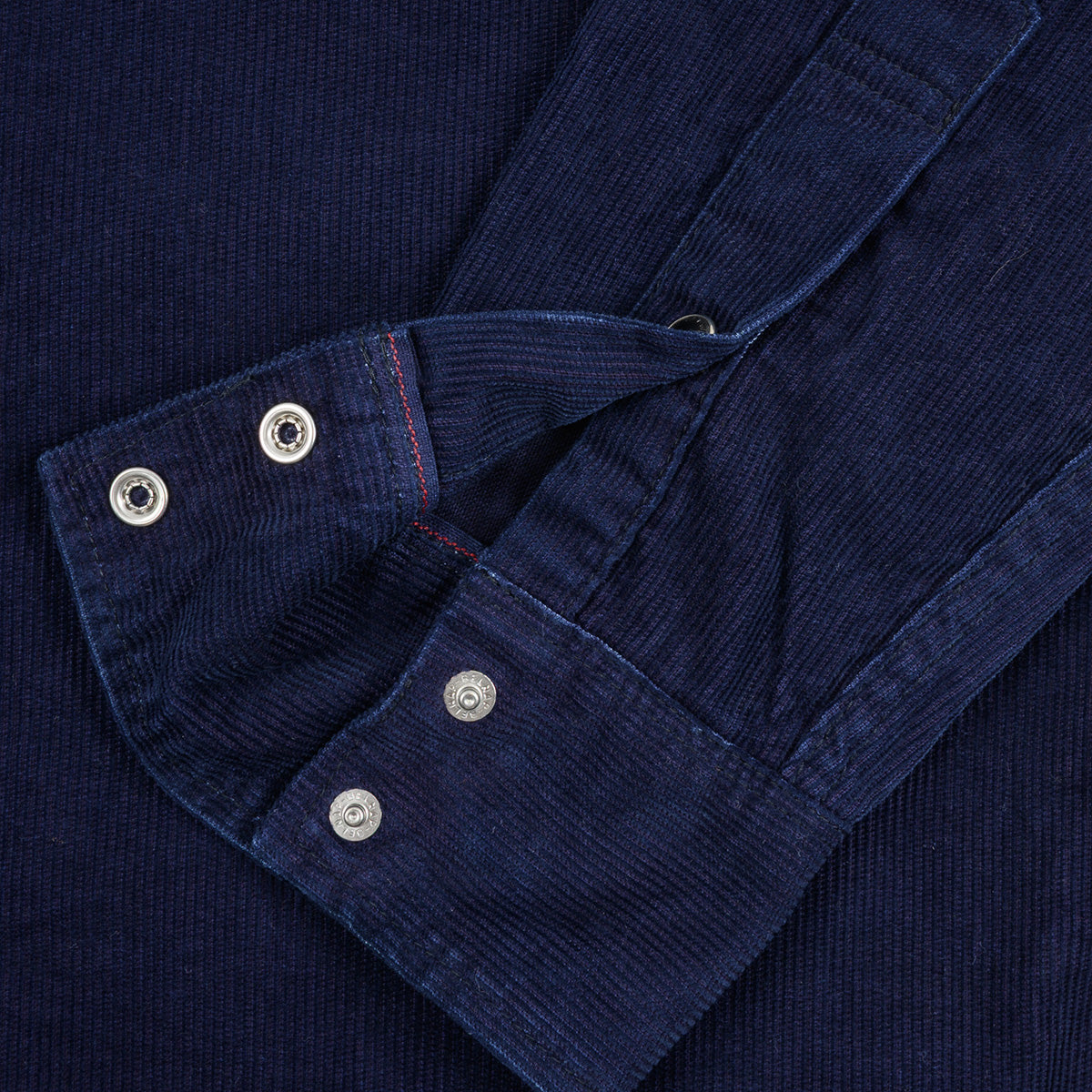 IHSH-438-IND - 7.5oz Selvedge Corduroy Western Shirt - Indigo