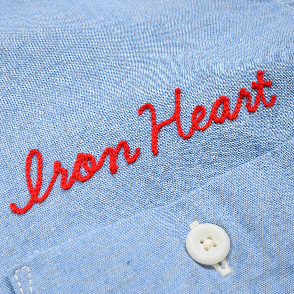 IHSH-447-SAX - 5oz Cotton Linen Open Collar Short Sleeve Shirt - Sax Blue