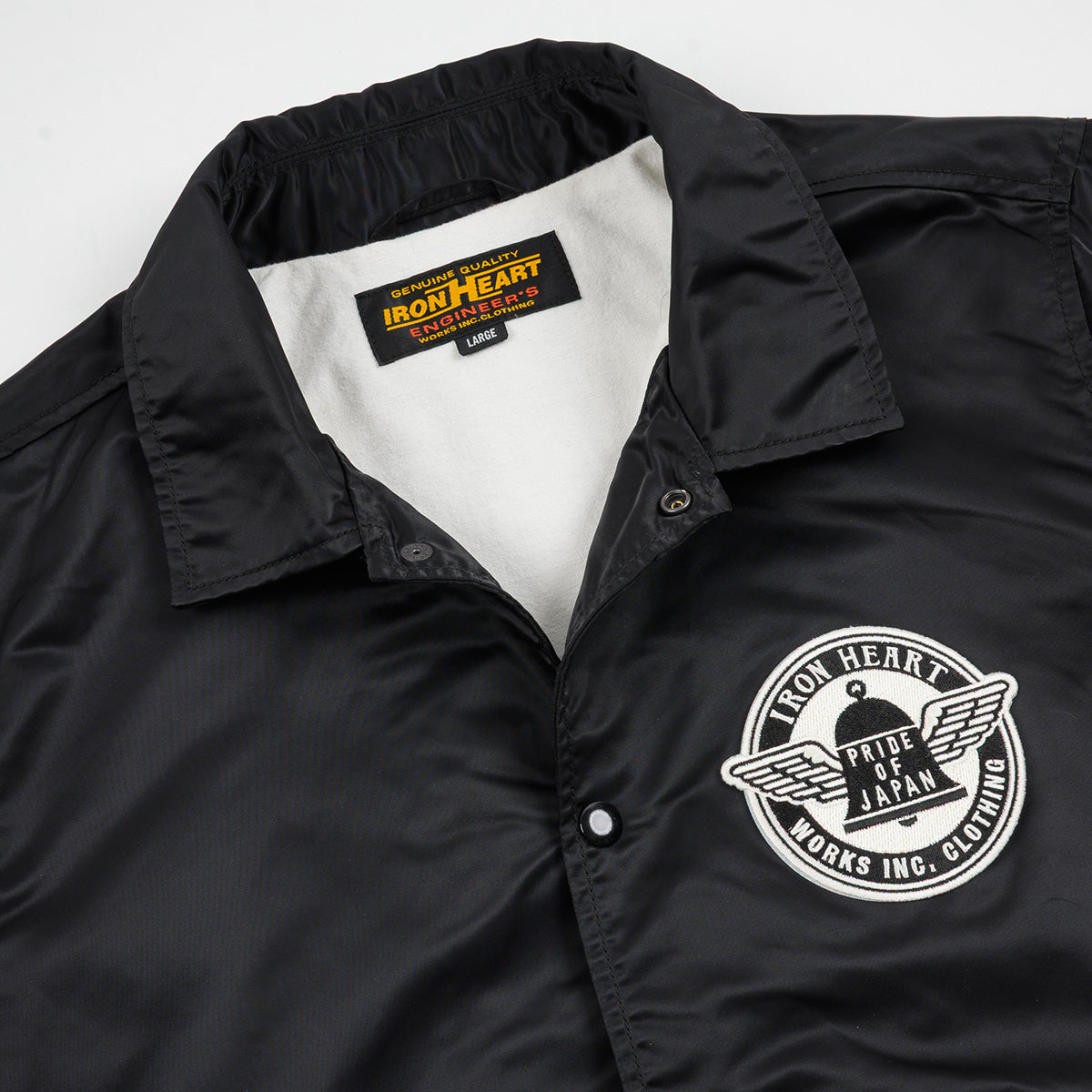 IHJ-160-BLK - 4.8oz Nylon Coach Jacket - Black