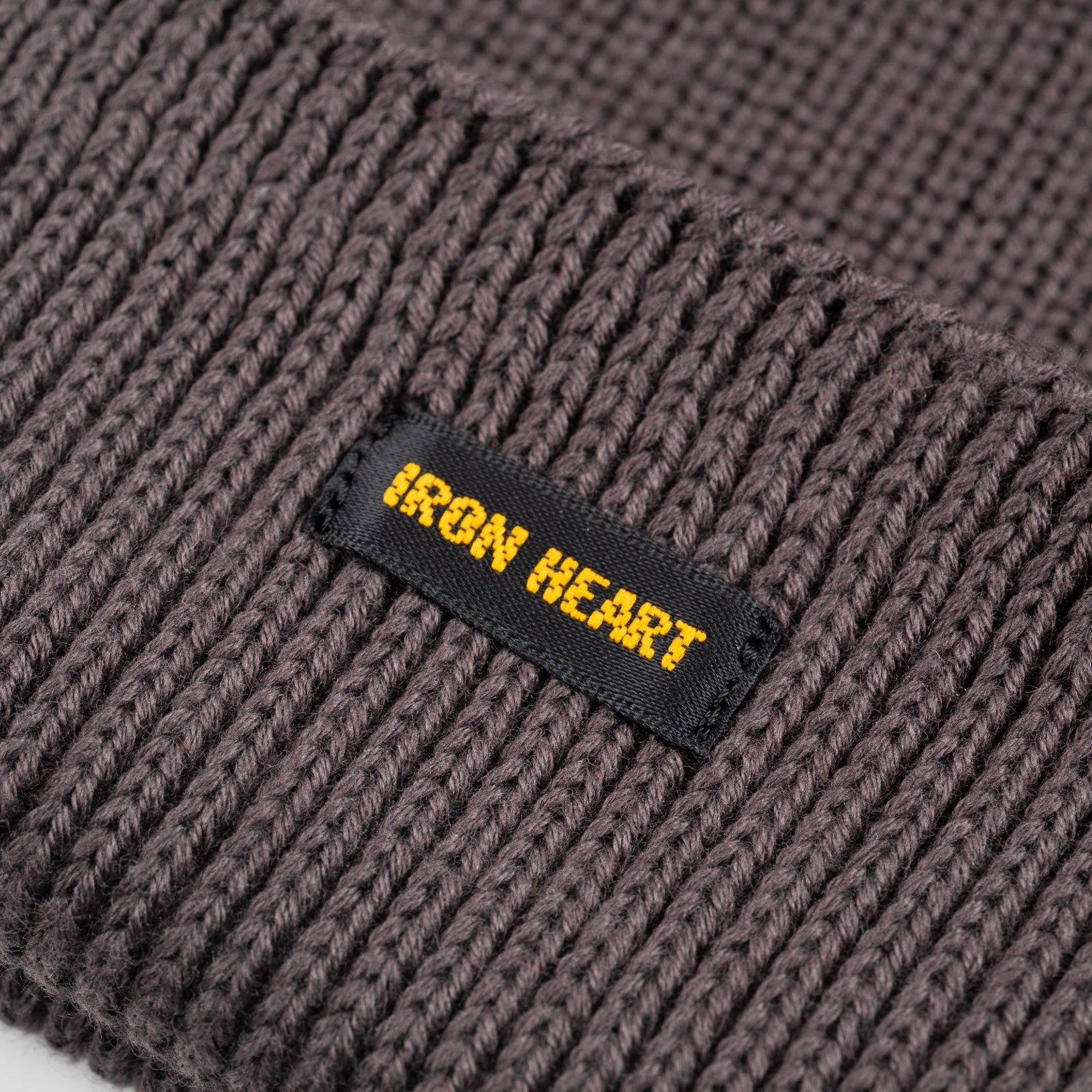 IHG-081-GRY - Cotton Ribbed Beanie - Grey