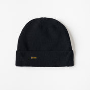 IHG-080-BLK - Wool Ribbed Beanie - Black