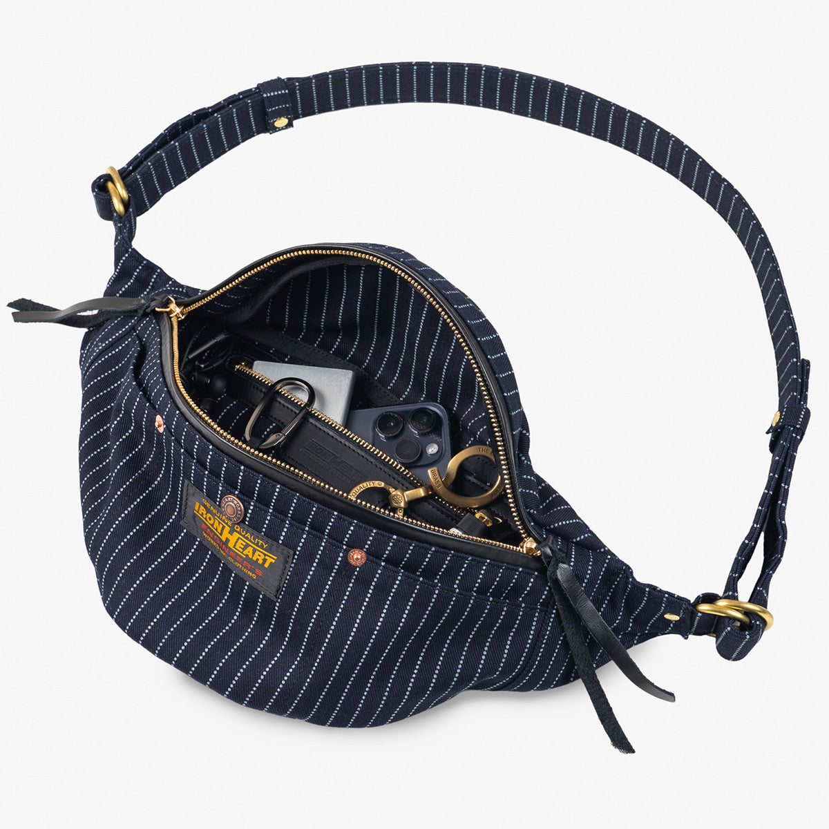 IHE-37-INDW - 12oz Wabash Waist Bag - Indigo