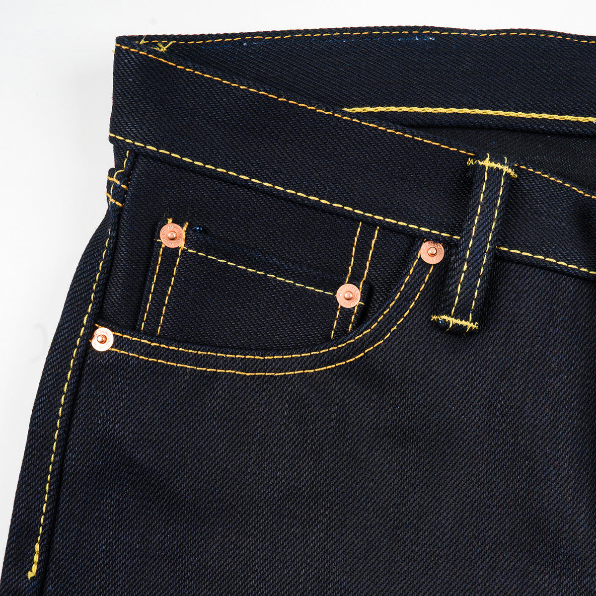 IH-634-XHSIB - 25oz Selvedge Denim Straight Cut Jeans - Indigo/Black