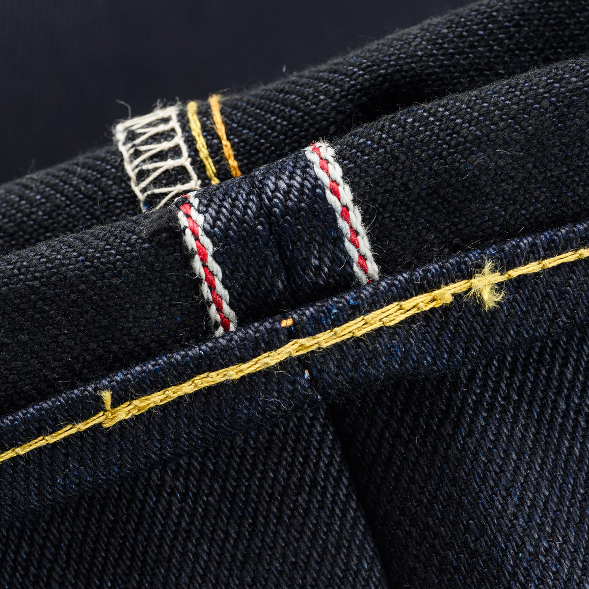 IH-634-XHSIB - 25oz Selvedge Denim Straight Cut Jeans - Indigo/Black