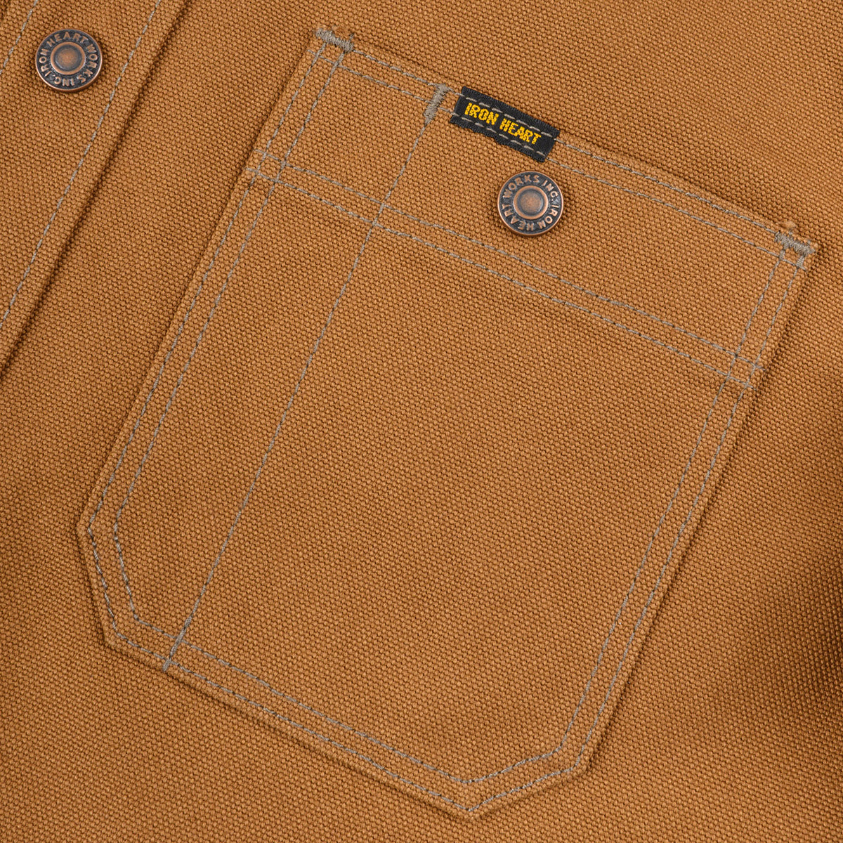 IHSH-189-BRN - 17oz Duck Work Shirt Style CPO - Brown