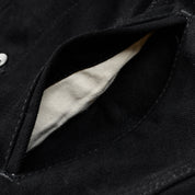 IHJ-86-BLK - 14oz Selvedge Denim Modified Type III Jacket - Black/Black