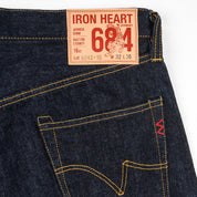 IH-684S-16-GER - Iron Heart Germany 16oz Vintage Selvedge Denim Relaxed Cut Jeans - Indigo