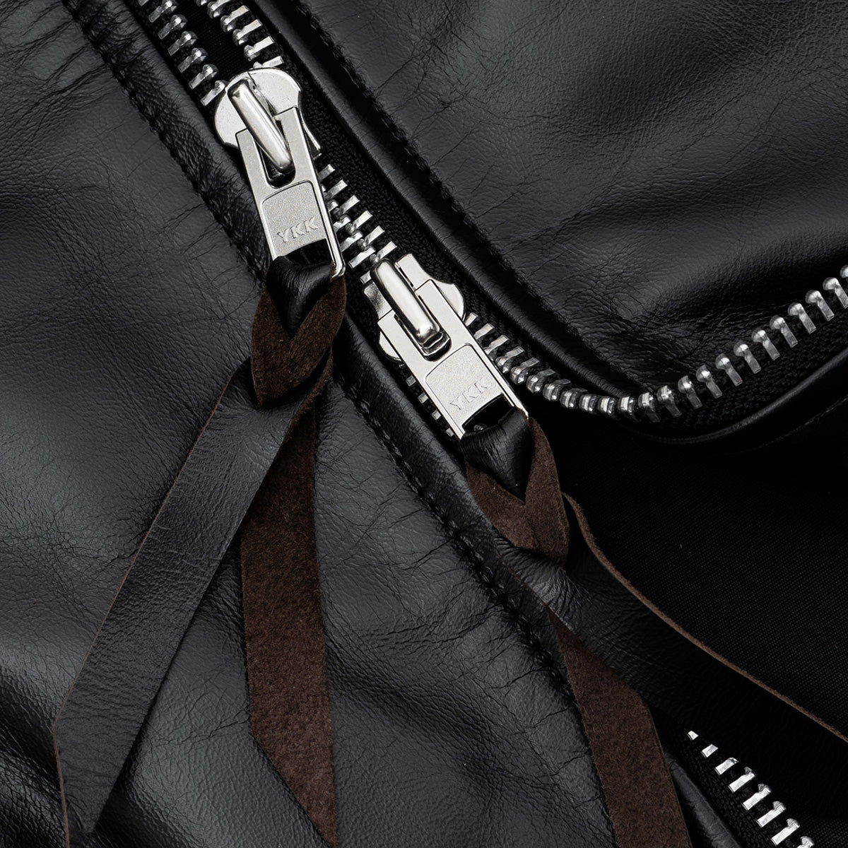 IHJ-54-BLK - Japanese Horsehide Rider’s Jacket with collar - Black (Tea-Core Dyed)