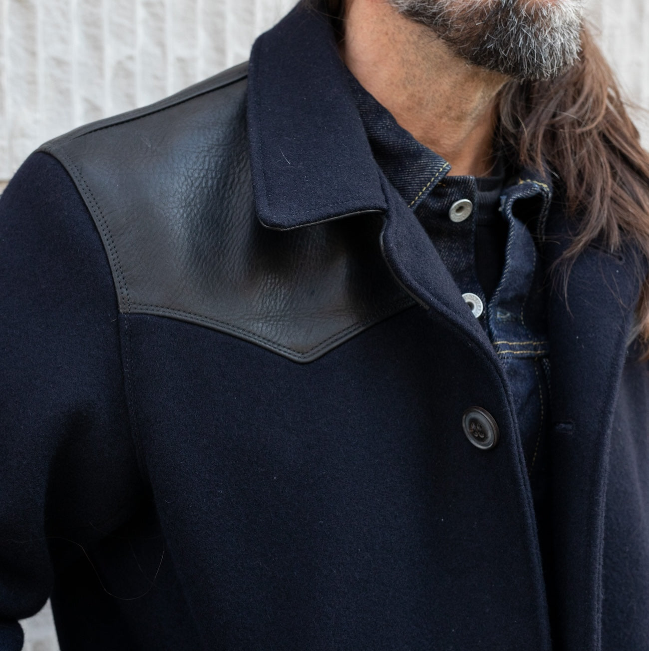 SB-RA-WO-NAV - Simmons Bilt Wool Ranch Jacket - Navy