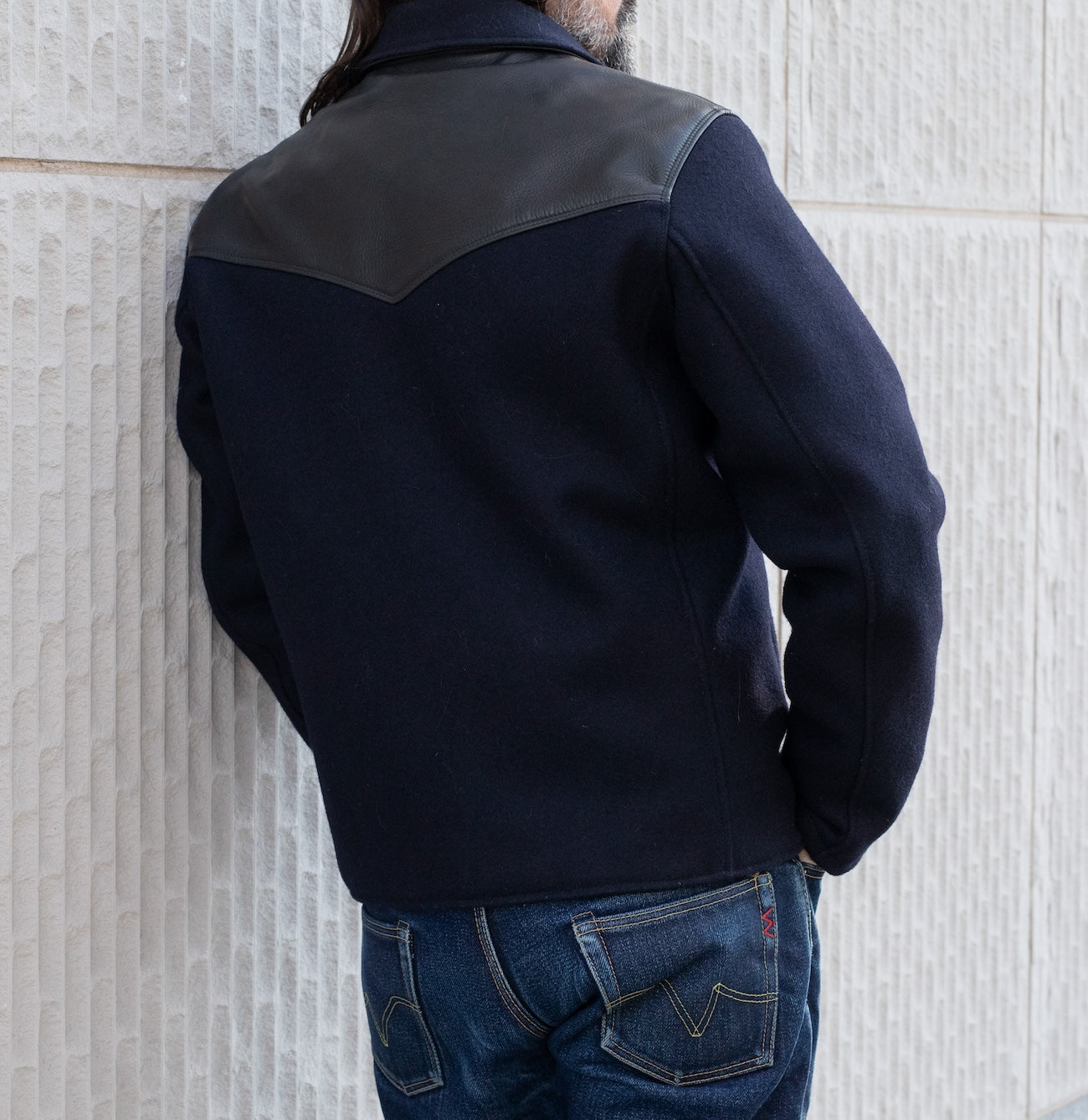 SB-RA-WO-NAV - Simmons Bilt Wool Ranch Jacket - Navy