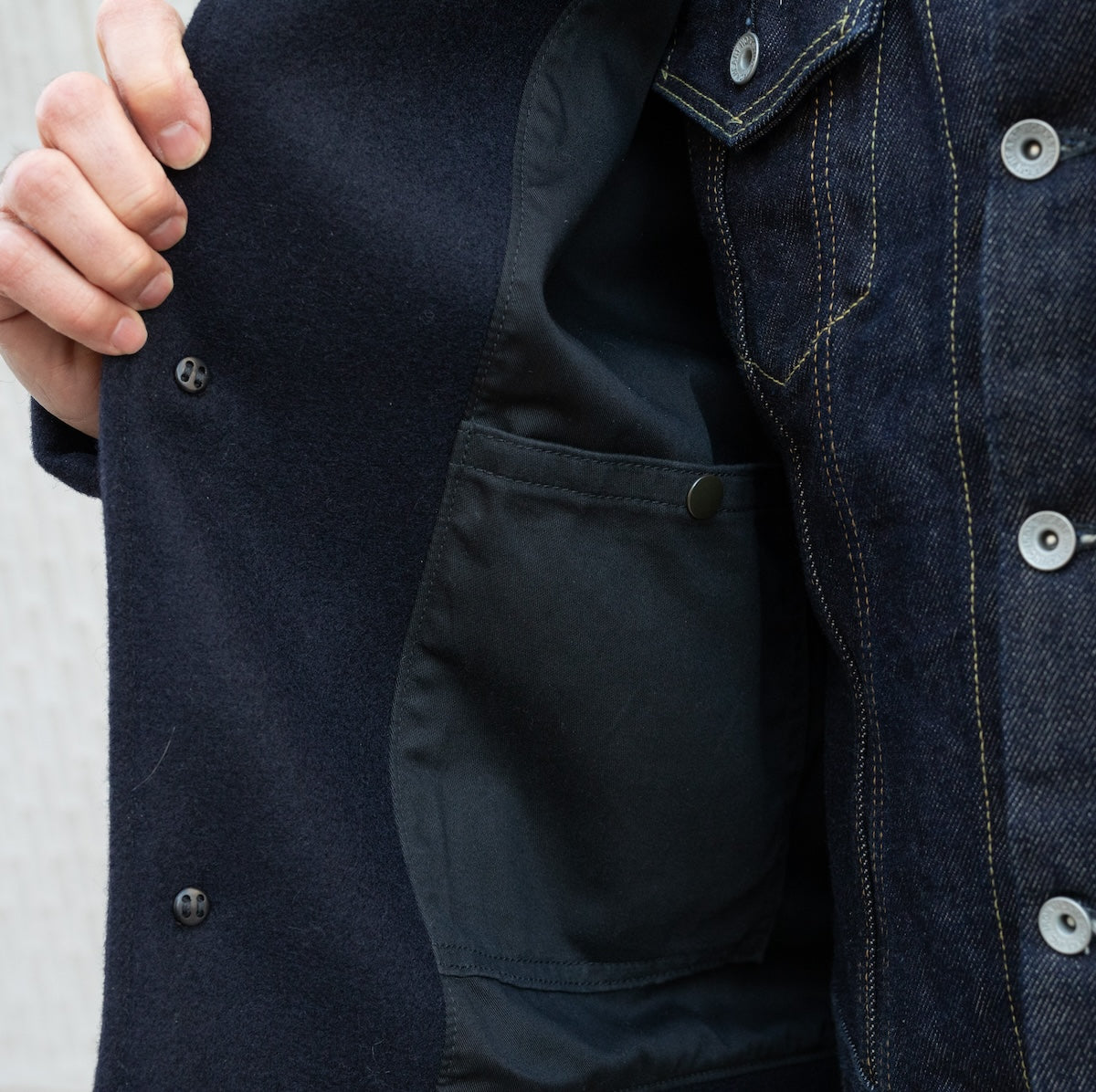 SB-RA-WO-NAV - Simmons Bilt Wool Ranch Jacket - Navy