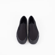 AS-040-BLK - ASAHI COTTON SLIP ON SHOES - Black/ Black