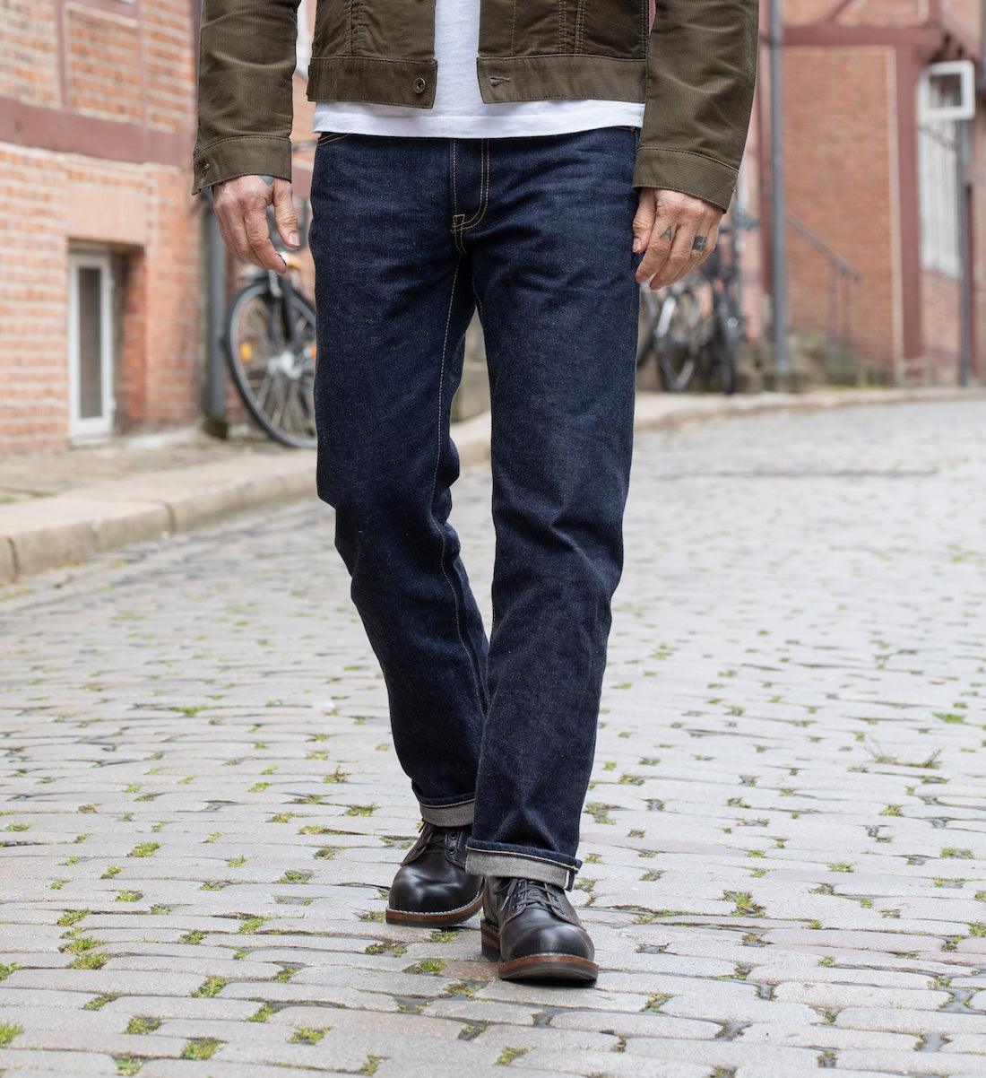 IH-634S-18 - 18oz Vintage Selvedge Denim Straight Cut Jeans - Indigo
